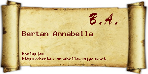 Bertan Annabella névjegykártya
